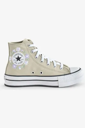 Converse Youth Chuck Taylor Floral Print Embroidered EVA Lift Trainersuk3eu355