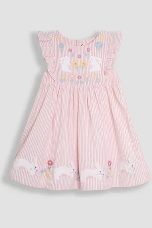 JoJo Maman Bébé Appliqué Seersucker Summer Dress98104 cm