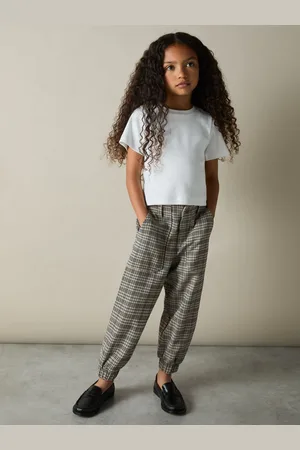 Reiss Annika Check Woven Joggers6