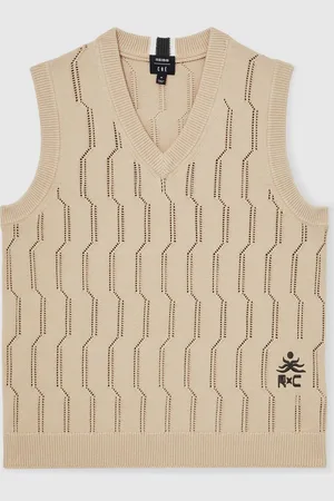 Reiss Thiego Ché Pointelle V-Neck VestXL