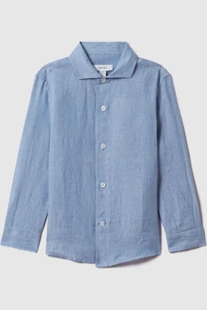 Reiss Ruban 100% Linen Cutaway Collar Shirt9