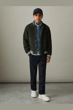 Reiss Banbridge Suede Varsity Bomber Jacket3