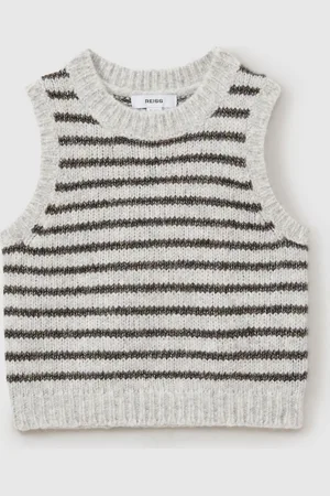 Reiss Venus Alpaca Blend Striped Vest116122 cm