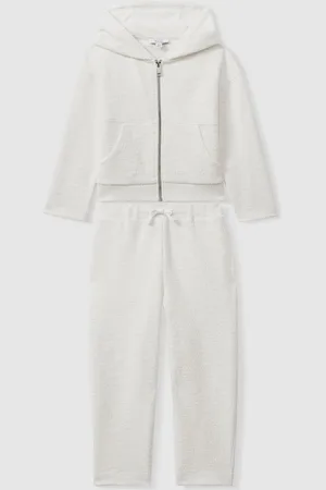 Reiss Ula Cotton Blend Boucle Hoodie and Joggers Set7