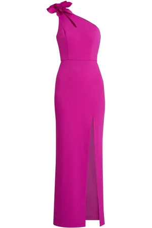 Gina Bacconi Pink Portia One Shoulder Flower Maxi Dress44