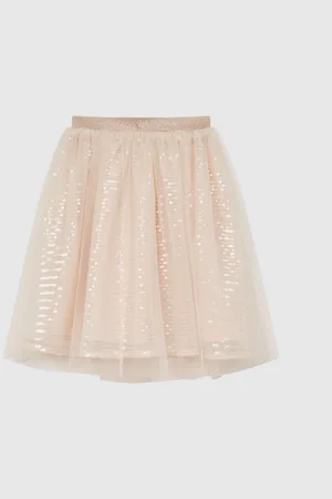 Reiss Charlotta Sequin Midi Skirt110116 cm