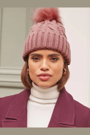 Lipsy London Cosy Cable Pom Beanie Hat With WoolJeden
