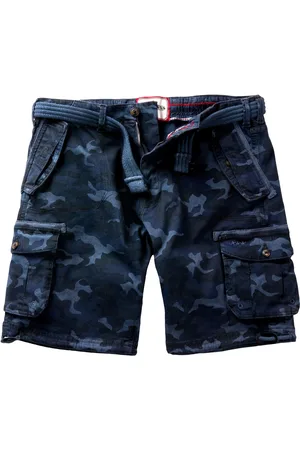 Joe Browns Multi Pocket Knee Length Belted Relaxed Fit Camo Cargo Shorts32