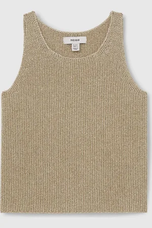 Reiss Mika Metallic-Knit Vest Top122128 cm