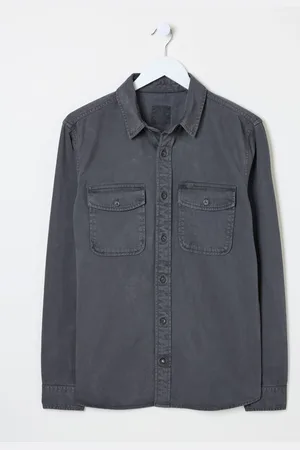 Fat Face FatFace 100% Cotton Long Sleeve Filey Plain Shirt3XL dla wysokich