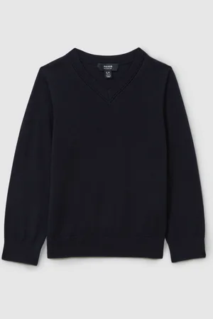 Reiss Sweter Earl z wełny merino z dekoltem w szpic7