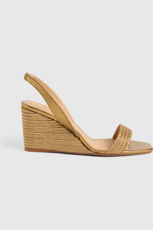 Castaner Gold Braided Wedge Sandalseu38