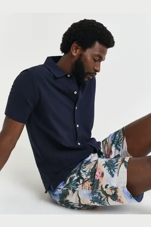 GANT 100% Cotton Textured Short Sleeve ShirtXL