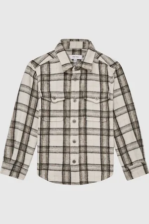 Reiss Mason Long Sleeve Brushed Check Overshirt134140 cm