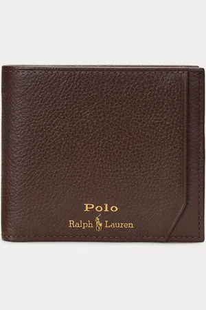 Ralph Lauren Pebble Leather Billfold Logo Walletonesize