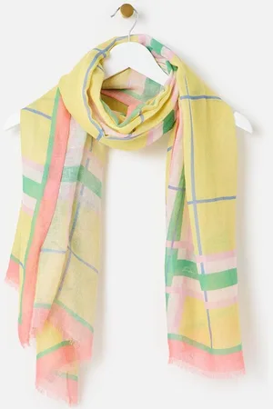 Oliver Bonas Checked Linen Blend Lightweight ScarfJeden