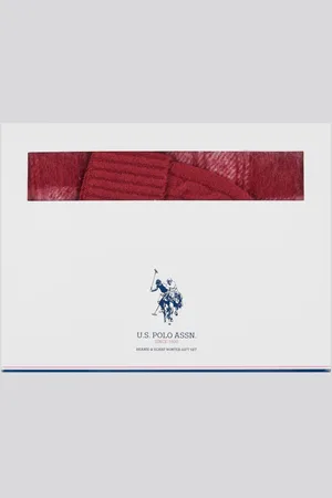 U.S. Polo Assn. U. S. Polo Assn. Womens Cable Beanie and Check Scarf Box SetJeden