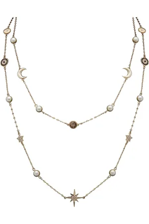 Moodstreet Crystal And Cream Pearl Celestial NecklaceJeden