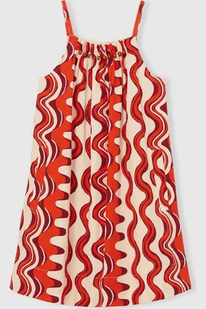 Reiss Ria Cotton Bead-Detail Printed Dress116122 cm