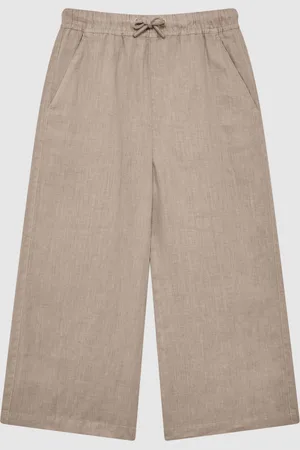 Reiss Lniane spodnie Cleo z troczkami122128 cm