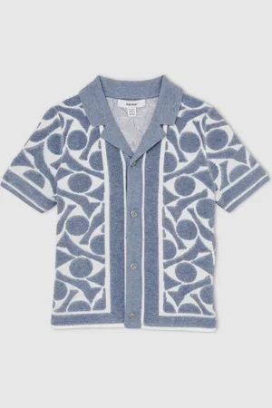 Reiss Edmonds Abstract-Pattern Towelling Shirt98104 cm