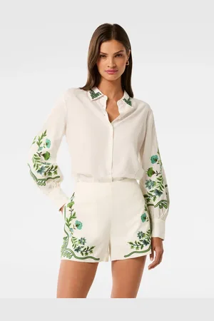 Forever New Linen Blend Rosalia Button Shirt36