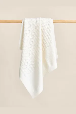 Reiss Lou 100% Cashmere Pointelle-Knit BlanketJeden