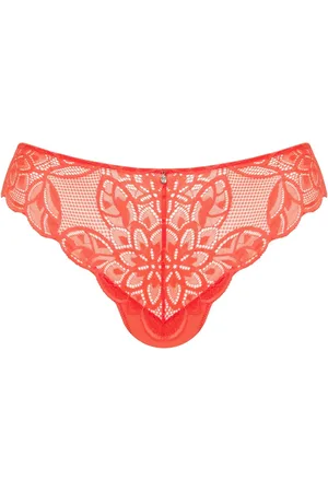 Curvy Kate Orange Lovelace Brazilian BriefsS