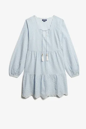 Superdry Mini Broderie Tiered 100% Cotton Dress38