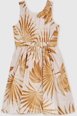 Reiss Anouka Cotton Shirred Printed Dress110116 cm