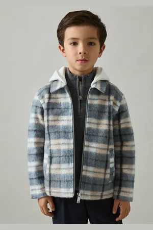 Reiss Ostler Long Sleeved Hooded Check Overshirt3