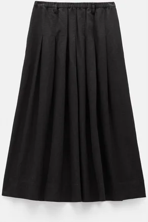 Hush Puppies Ivy Pleated Linen Blend Midi Skirt46