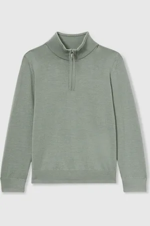Reiss Blackhall Merino Zipped Funnel-Neck Top4