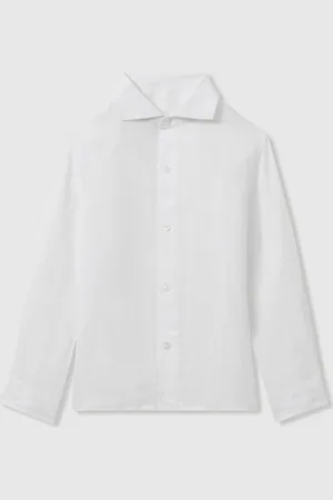 Reiss Ruban 100% Linen Cutaway Collar Shirt6