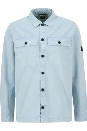 Barbour Blue Arlo 100% Cotton OvershirtS