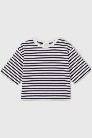 Reiss Sassy Oversized Striped Cotton T-Shirt10-11 lat