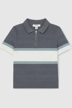 Reiss Grove Textured Colourblock Polo Shirt98104 cm