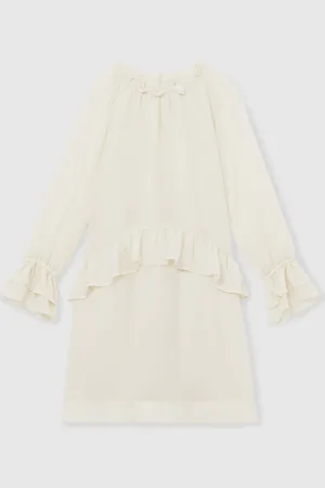 Reiss Lunar Chiffon Frill Trim Dress116122 cm