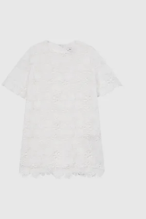 Reiss Susie Lace T-Shirt Dress116122 cm