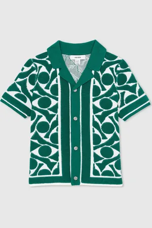 Reiss Edmonds Abstract-Pattern Towelling Shirt128134 cm