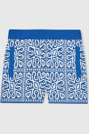 Reiss Redhill Tile Pattern Knit Shorts122128 cm