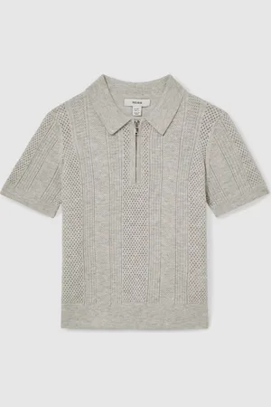 Reiss Texas Textured-Knit Half-Zip Polo Shirt116122 cm