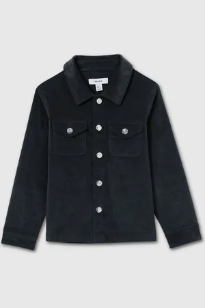 Reiss Vendetta Velvet Press-Stud Overshirt11