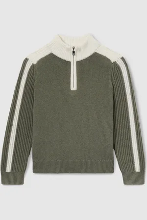 Reiss Carnellis Zipped Quarter Zip Jumper with Wool and Cotton7