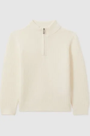 Reiss Chester Zipped Funnel Neck Wool Jumper8