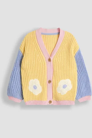 JoJo Maman Bébé Daisy Crochet 100% Cotton Cardigan98104 cm