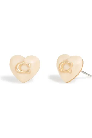 Coach Gold Tone Signature Heart Stud EarringsJeden