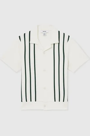 Reiss Chaplin Stripe Cuban Collar Shirt116122 cm