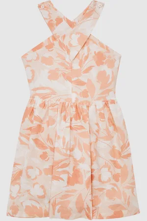 Reiss Lottie Floral Print Halter Neck Dress104110 cm