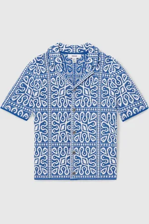 Reiss River Tile Pattern Knit Shirt116122 cm